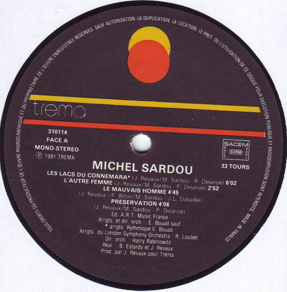 Michel Sardou – Les Lacs Du Connemara [Vinyle 33Tours] - flash vidéo