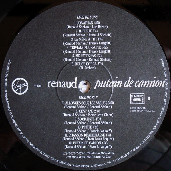 Renaud – Putain De Camion [Vinyle 33Tours]