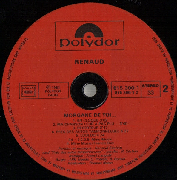 Renaud – Morgane De Toi... [Vinyle 33Tours]