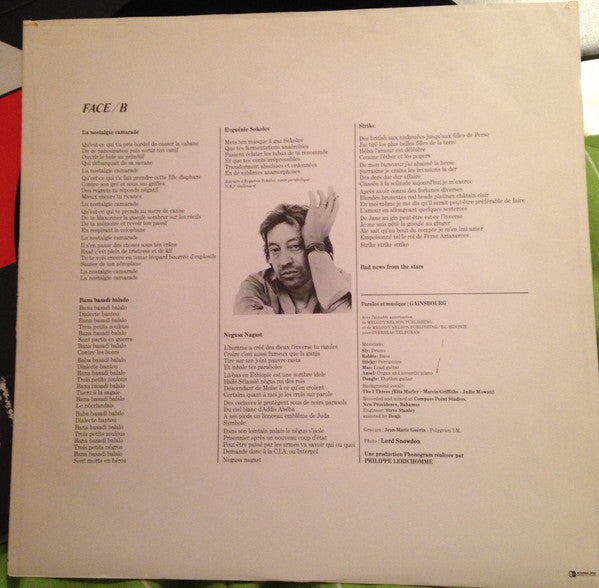 Gainsbourg –Mauvaises Nouvelles Des Étoiles [Vinyle 33Tours] - flash vidéo