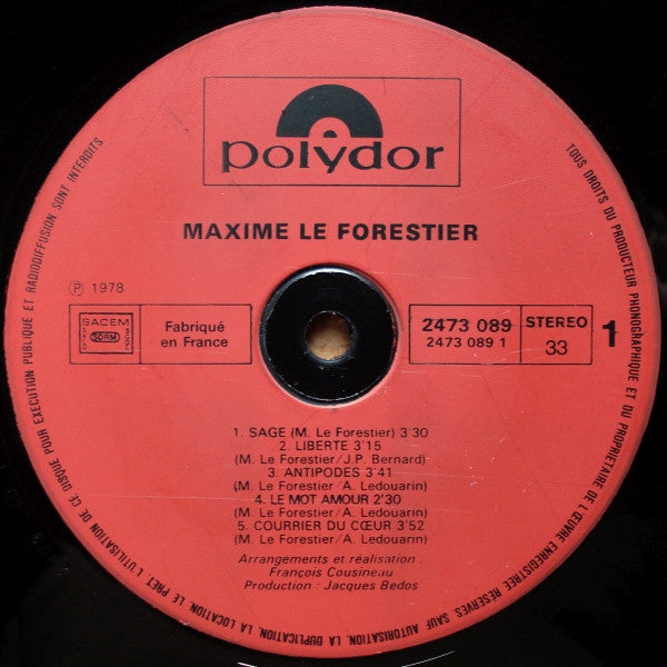 Maxime Le Forestier –N°5 [Vinyle 33Tours] - flash vidéo