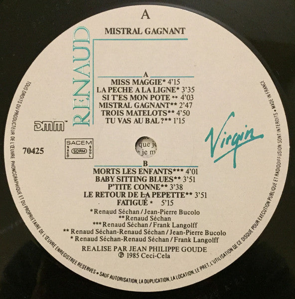 Renaud – Mistral Gagnant [Vinyle 33Tours]