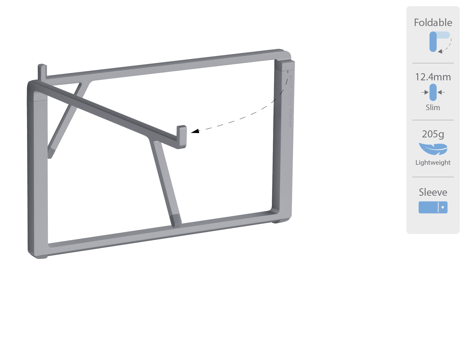 Rain Design mBar Pro + Plus Foldable Laptop Stand - Space Gray - flash vidéo
