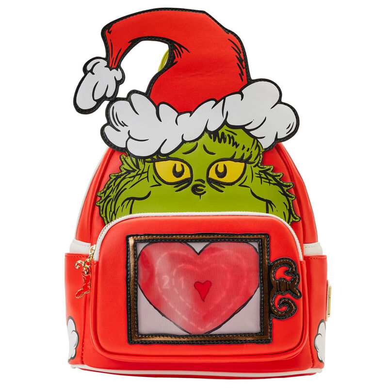 Loungefly: Dr Seuss The Grinch - Lenticular Heart Mini Backpack - flash vidéo