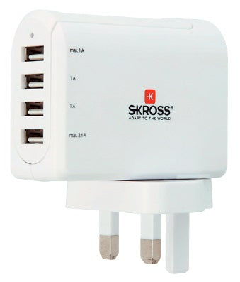 Skross UK USB Charger 4 Port
