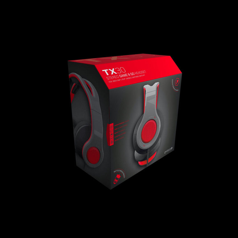 Gioteck - Casque stéréo Game & Go TX30 Rouge Grill pour PS5, PS4, Xbox Series, Xbox One, Switch et Mobile