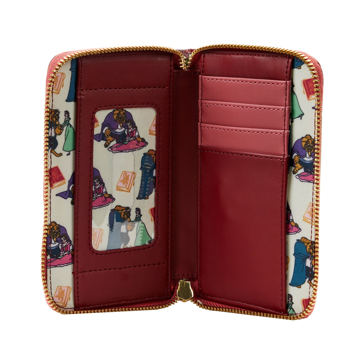 Loungefly: Disney - Beauty and the Beast Fireplace Scene Zip Around Wallet - flash vidéo