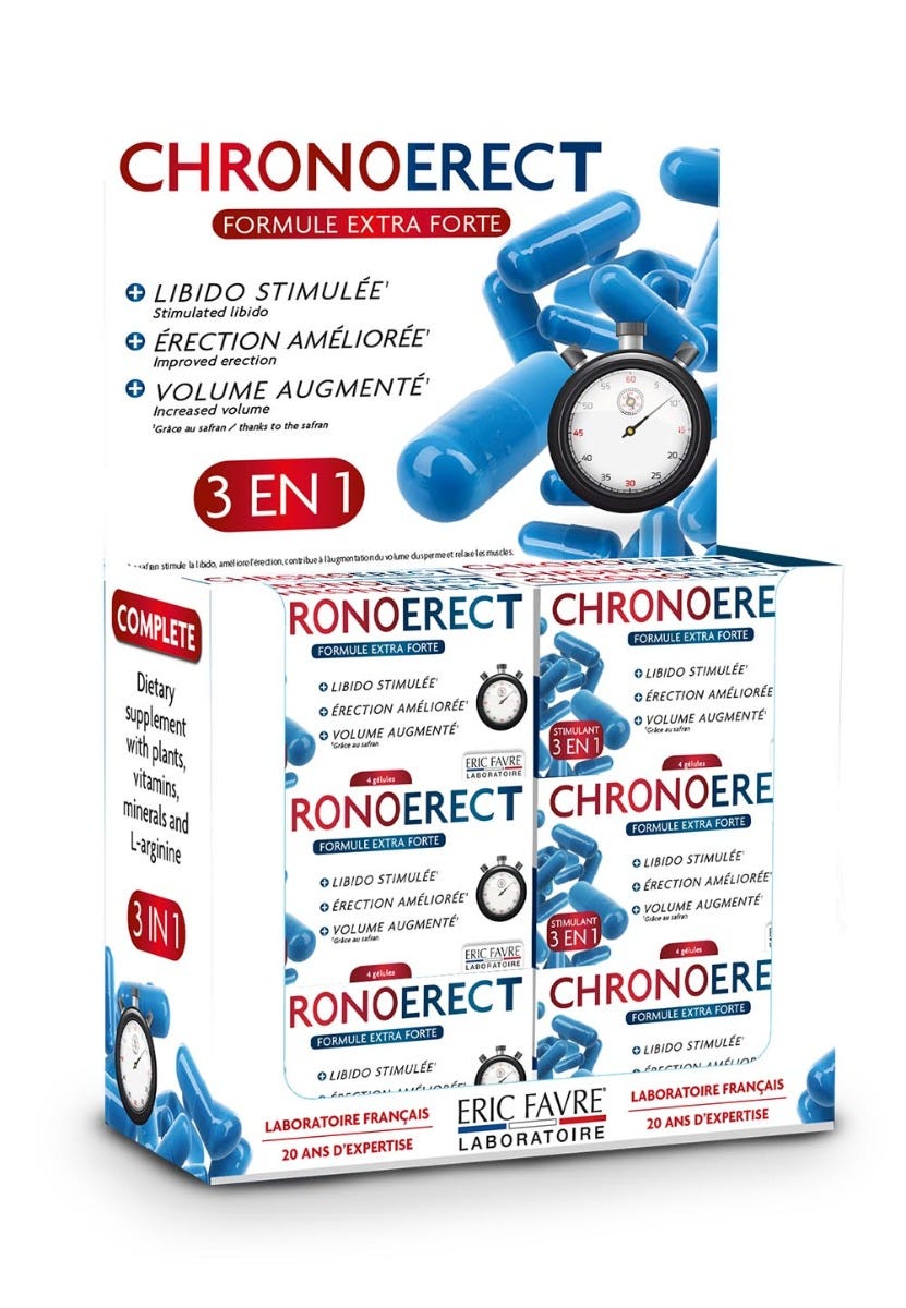 Dorcel - Display 24 boites Chronoerect 4 gélules [Bien-être] - flash vidéo