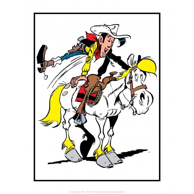 Lucky Luke - Affiche - En selle - flash vidéo