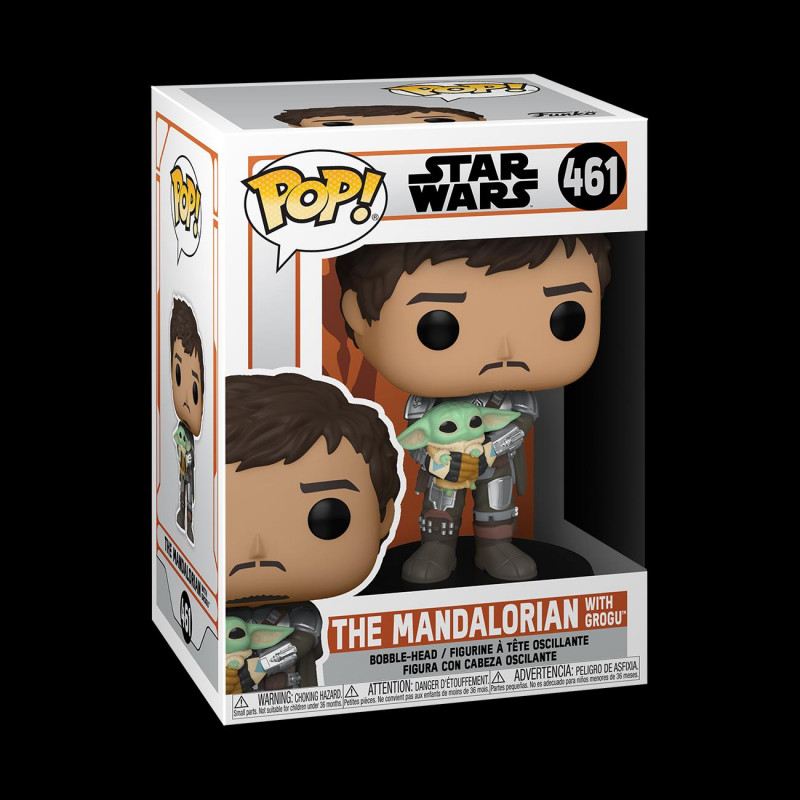 Funko Pop! Star Wars: The Mandalorian - The Mandalorian with Groku ENG Merchandising - flash vidéo