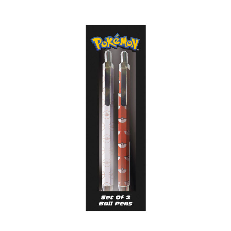Pokémon - Lot de 2 stylos à bille Pokéball