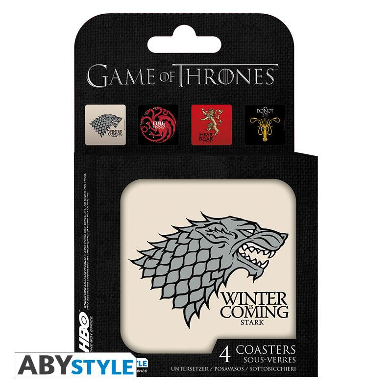 § Game of Thrones - Set of 4 Houses Coasters - flash vidéo