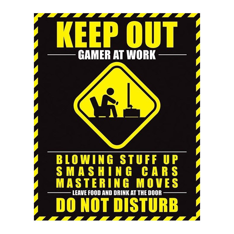 Gamer at Work - Mini Poster