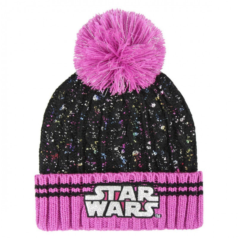 Star Wars - Pompon Black & Pink Winter Cap