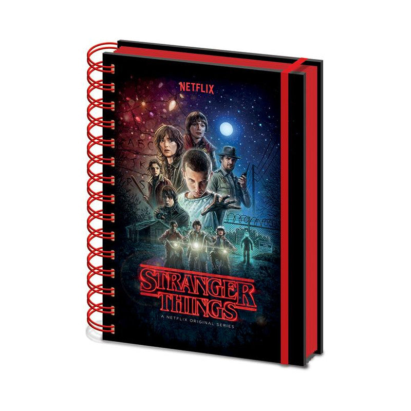 Stranger Things - One Sheet A5 Wiro Notebook - flash vidéo