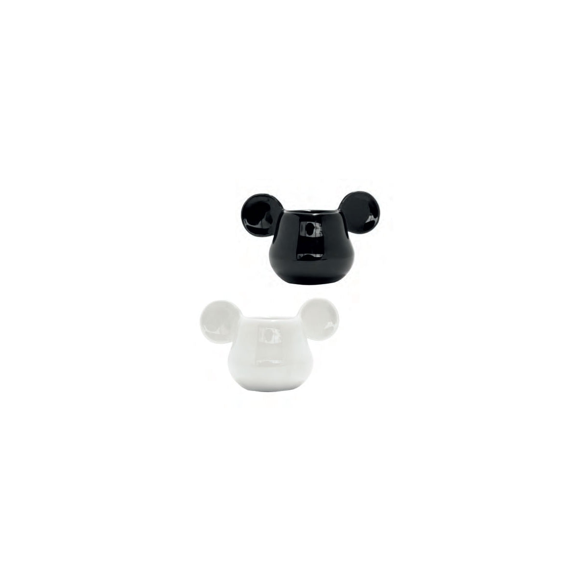 § Disney - Tasses à expresso en céramique 3D Mickey Mouse noir et blanc