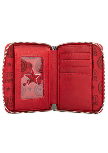 Loungefly: Marvel Captain America 80th Anniversary Floral Shield Zip Around Wallet - flash vidéo