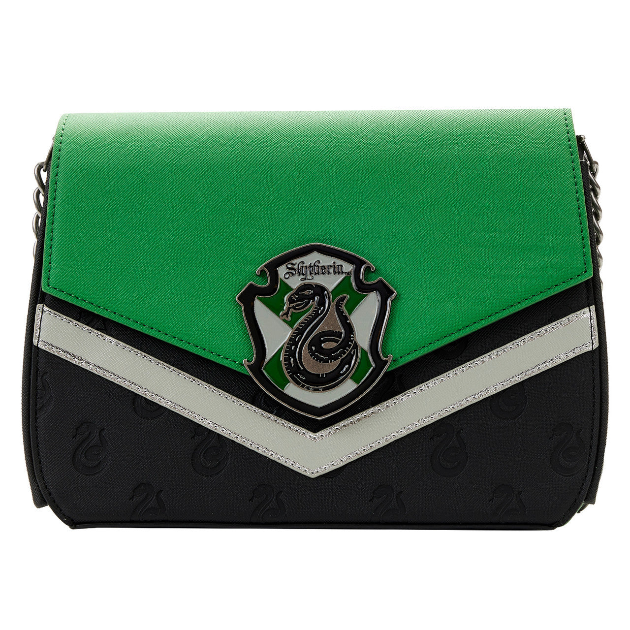 Loungefly: Harry Potter - Slytherin Chain Strap Cross Body Bag - flash vidéo