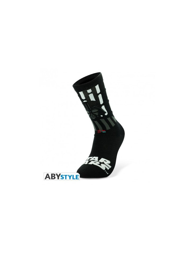 Star Wars - Chaussettes Dark Vador Noire et Blanche - flash vidéo
