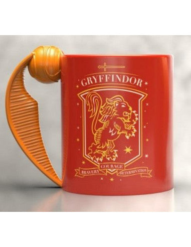 Harry Potter - Mug Blason de Gryffondor avec anse en forme de Vif d'Or