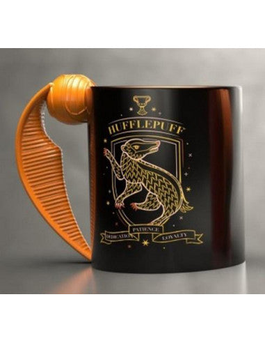 Harry Potter - Mug Blason de Poufsouffle avec anse en forme de Vif d'Or