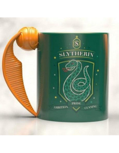Harry Potter - Mug Blason de Serpentard avec anse en forme de Vif d'Or
