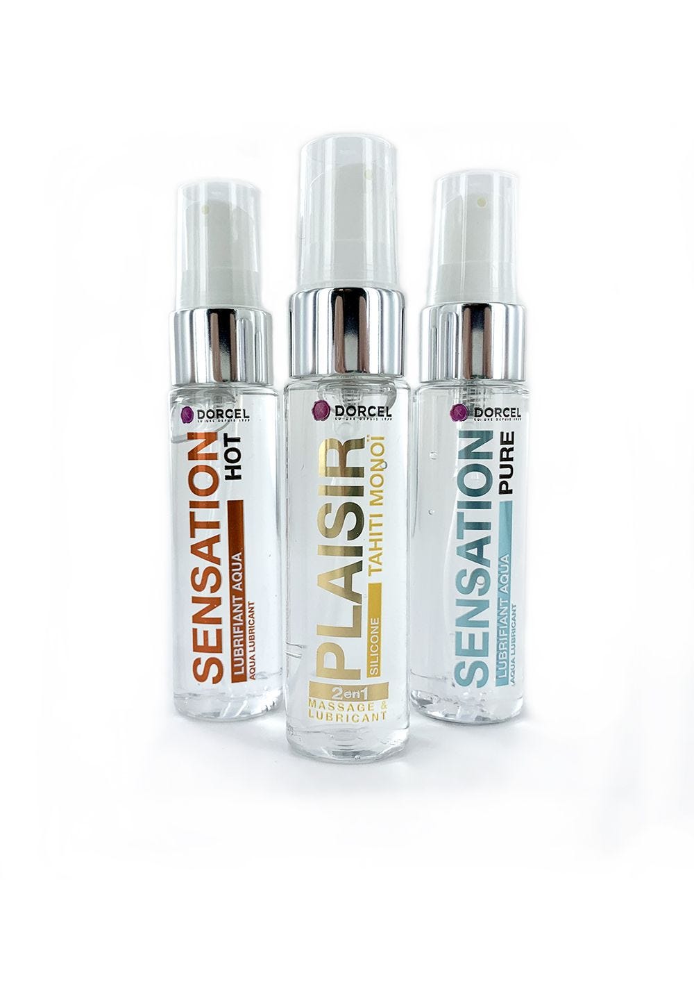 Trousse de voyage avec 3 lubrifiants Dorcel X 30ml - flash vidéo