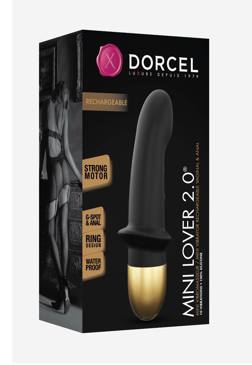 Vibromasseur Mini Lover Noir Rechargeable [Sextoys] - flash vidéo