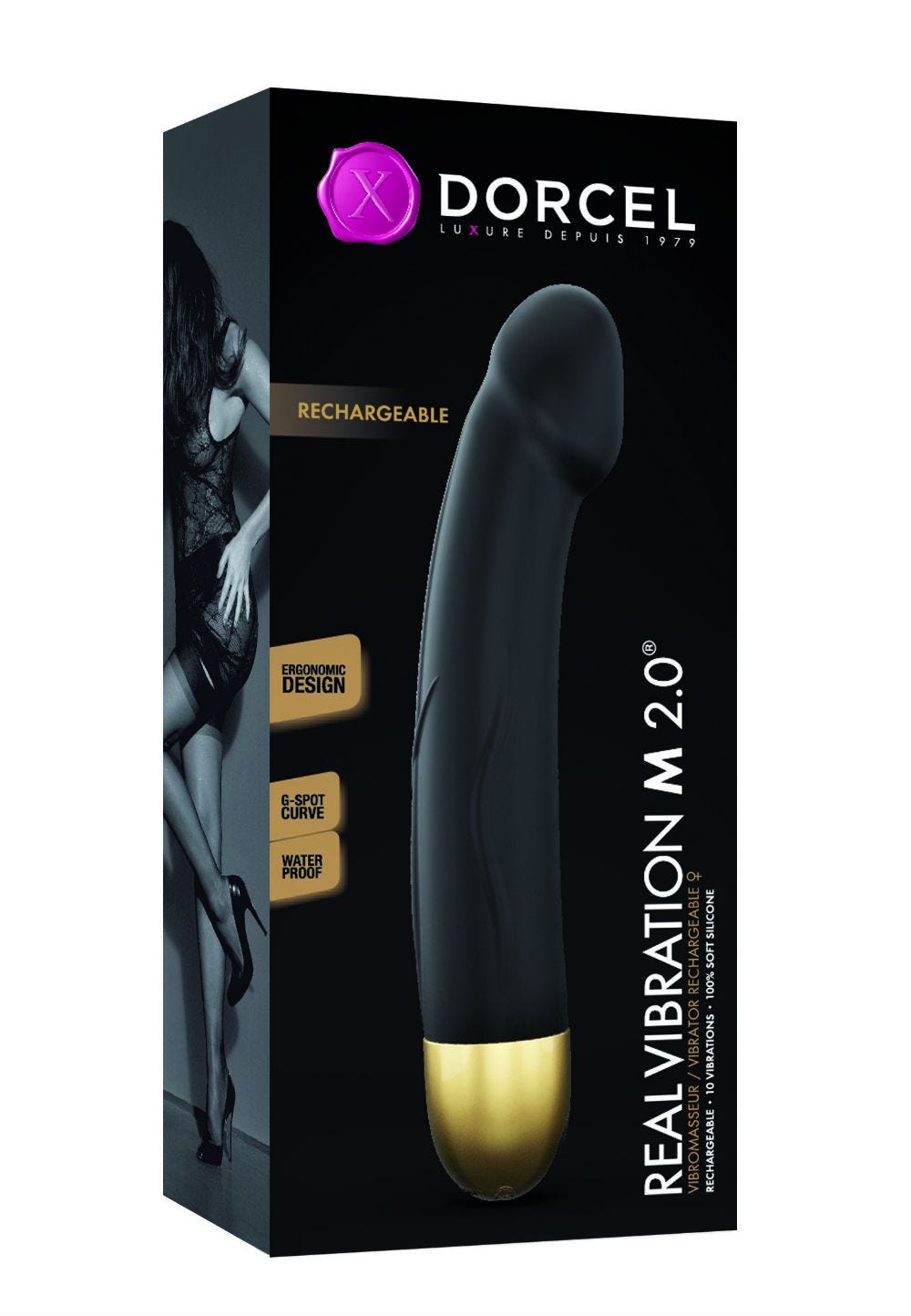 Vibromasseur Real Vibration M Gold Rechargeable [Sextoys] - flash vidéo