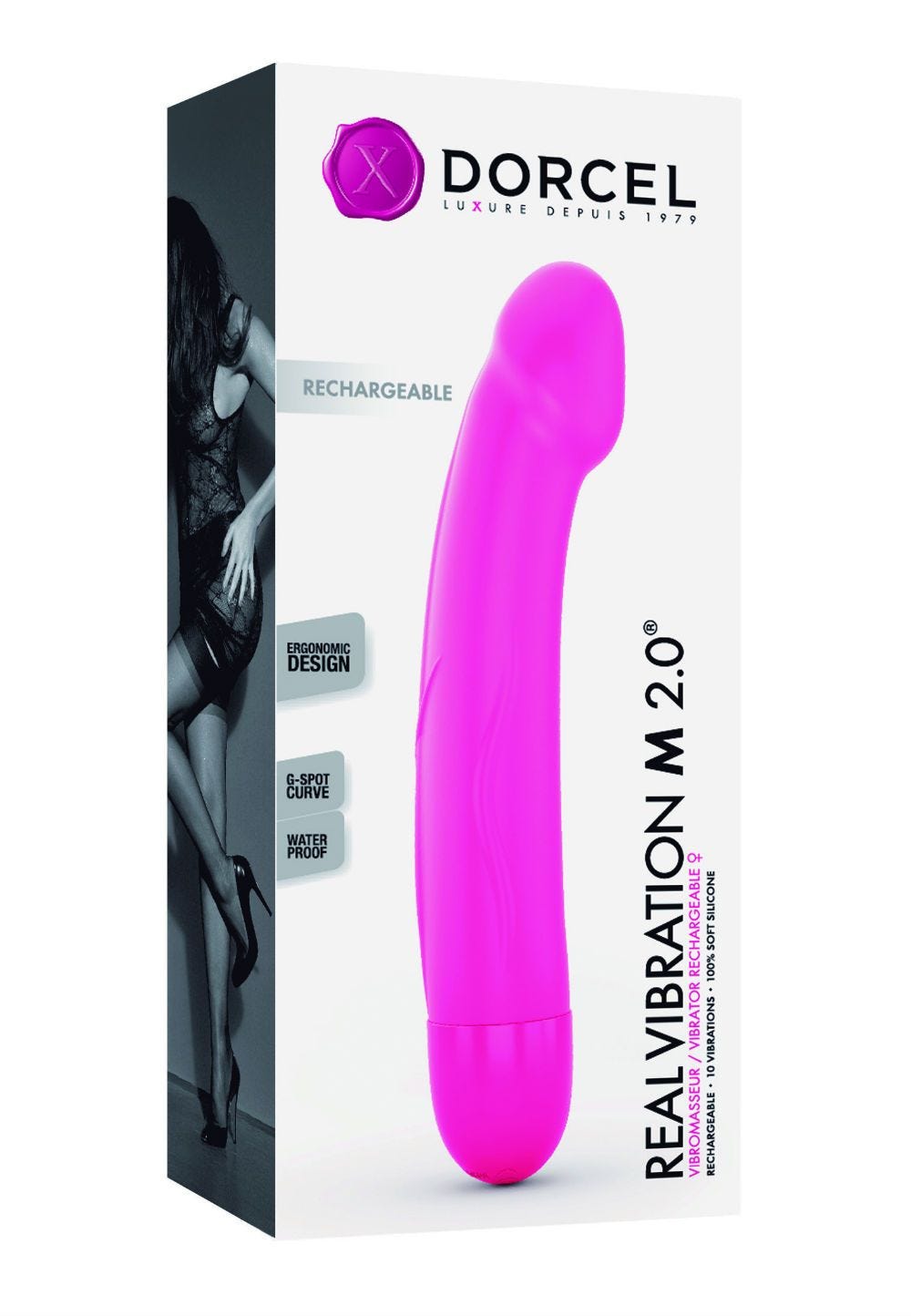 Vibromasseur Real Vibration M Magenta Rechargeable [Sextoys] - flash vidéo